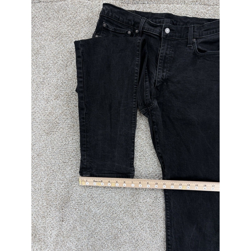 Levi's 502 Premium Taper Fit Jeans Mens 36x30 Black Knight Stretch (29" Inseam) - Picture 11 of 12